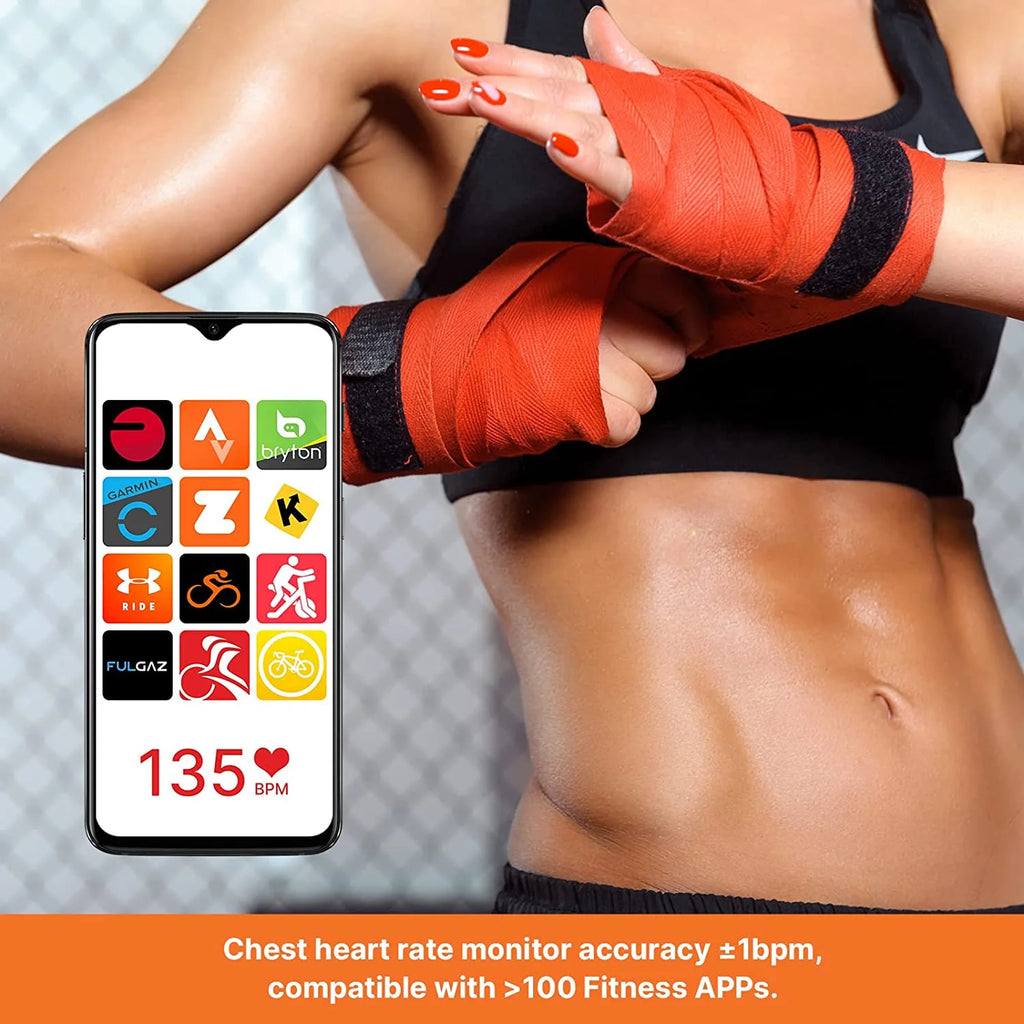 Bluetooth Chest Heart Rate Monitor Strap – ANT+ IP67