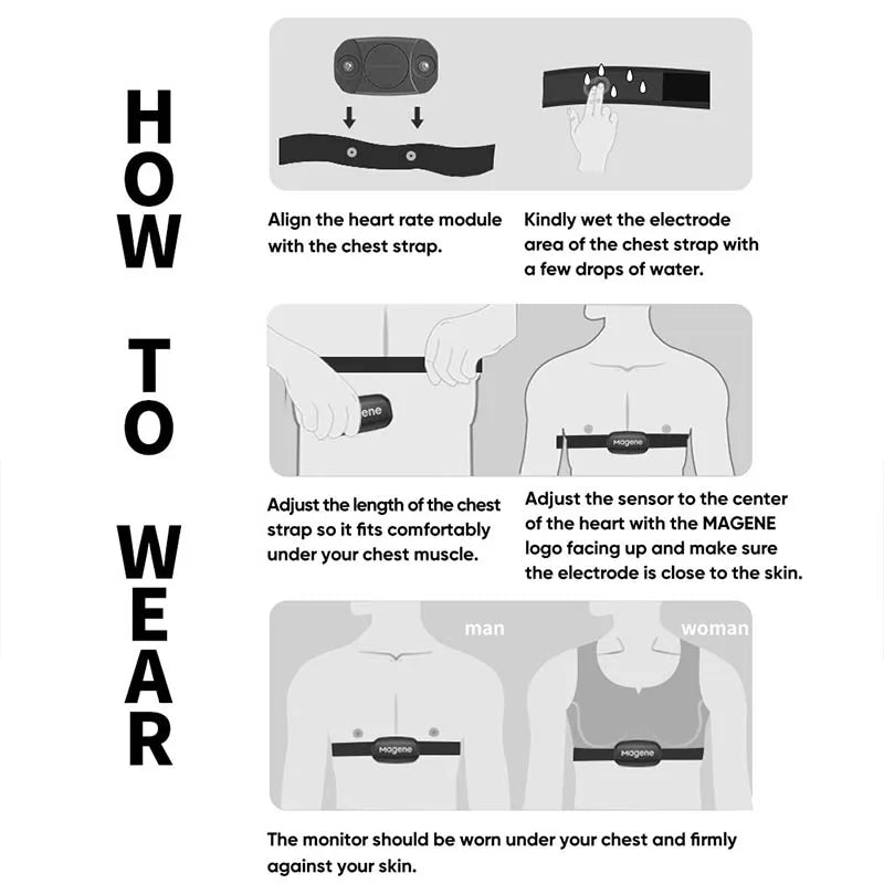 Chest Strap Heart Rate Monitor – Bluetooth & ANT+