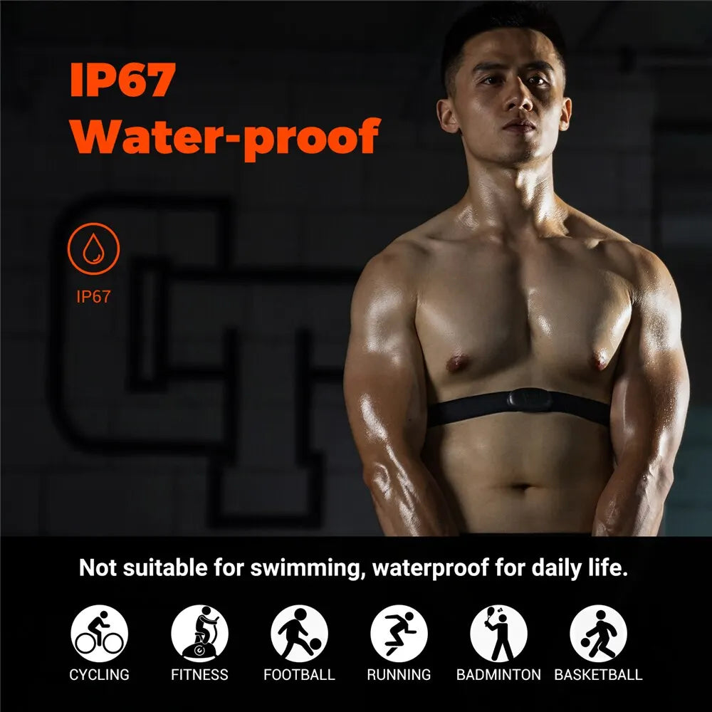 Bluetooth & ANT+ Chest Heart Rate Monitor Strap