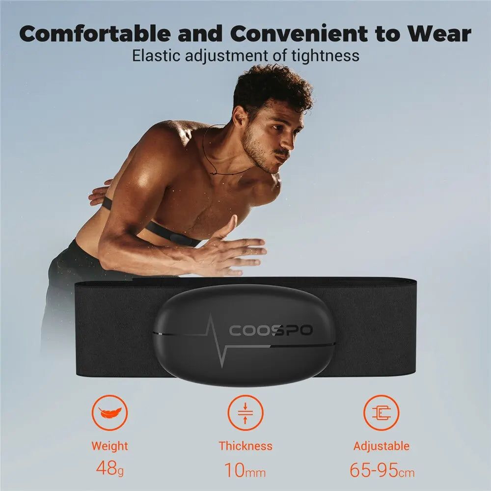 Chest Strap Heart Rate Monitor With Bluetooth & ANT+